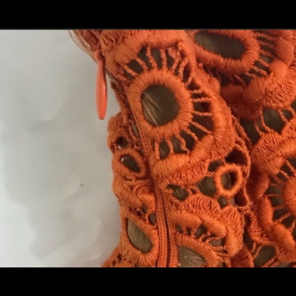 Anthropologie Orange Tuberose skirt - Picture 5 of 5